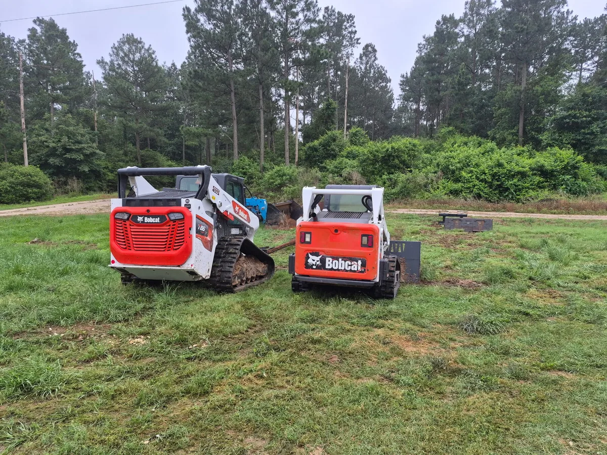 BnB compact track loaders on site